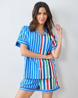 Gift Wrapping - Short PJ Set - Nautical Stripe