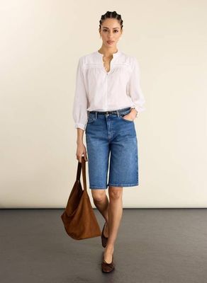 Britney Organic Cotton Stretch Denim Shorts