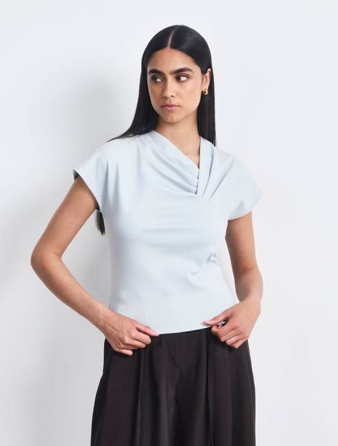 Blaine Top In Icy Blue