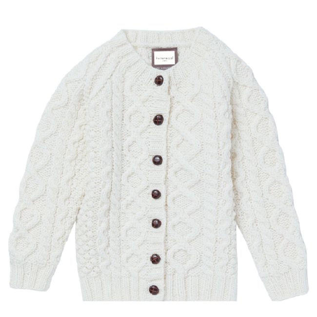 Belsize Merino Children's Cardigan- Milk