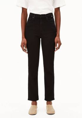 LEJAANI HIGH WAIST SLIM JEAN | rinse black