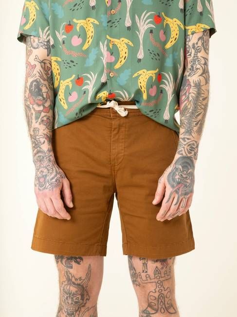 ORBISON WORKER CHESTNUT MEN'S BERMUDA SHORTS