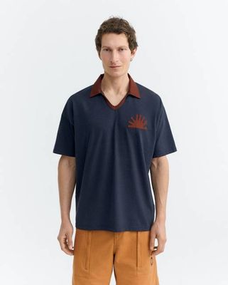 Ardie navy patched sun t-shirt