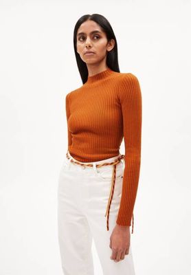 ALAANIA KNIT SWEATER | burnt
