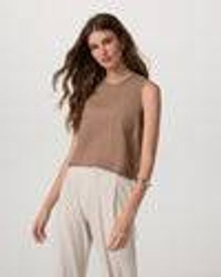 Trestles Twill Crop Tank | Women's Nutmeg Tank Top | Vuori