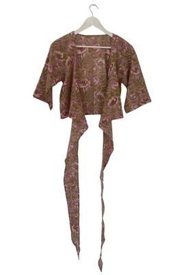 NEW! Block print Wrap Top No. 110