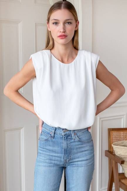 Sleeveless Blouse - White