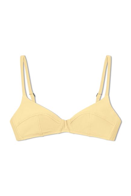 Simone Retro Top in Mellow Yellow