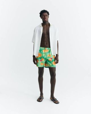 Swimsuit flowers crayon Liu