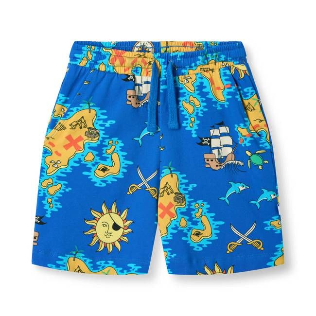 Shorts with pirate map