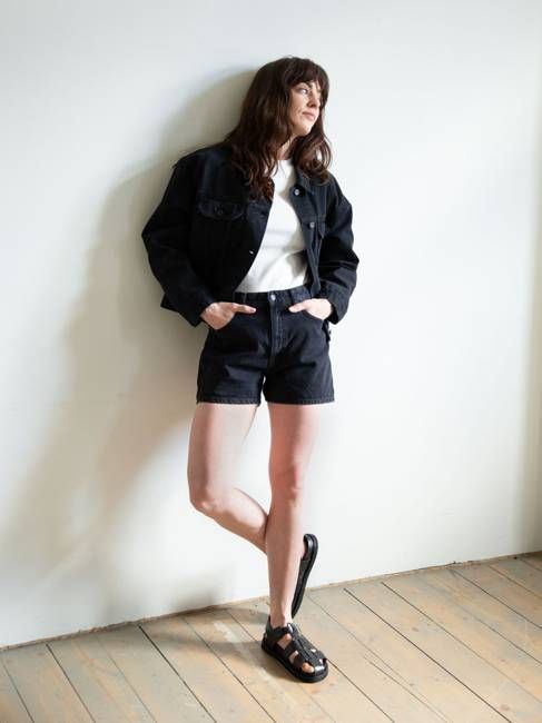 Maeve Denim Shorts Smooth Black | Nudie Jeans