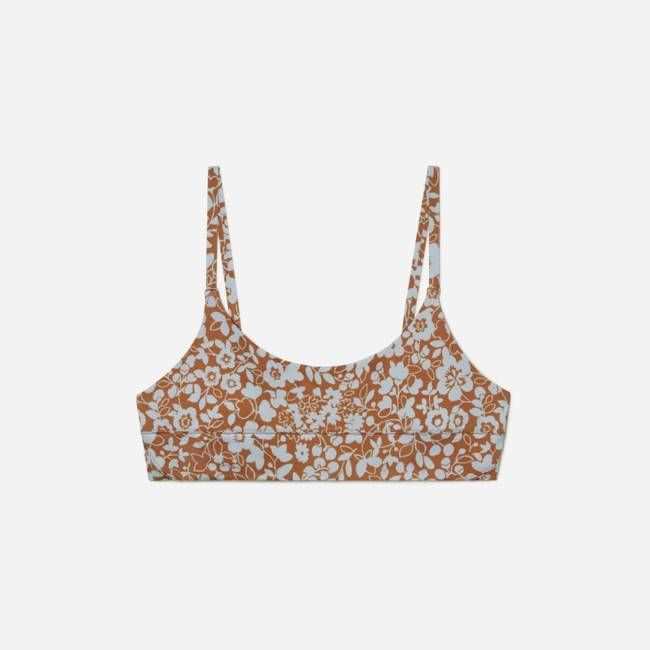The Scoop-Neck Bikini Top | Honey Floral