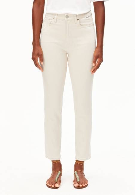 LEJAANI HIGH WAIST SLIM JEANS | undyed