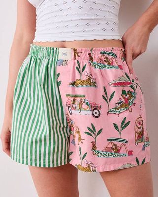 Cabana Cats - Boyfriend Boxer - Peach Daiquiri