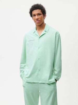 Archive Mens Cotton Pajama Shirt—lagoon green
