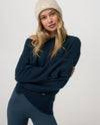 Émilie Cashmere Oversized V-Neck – Ocean Blue Sweater – Sweaters – Vuori