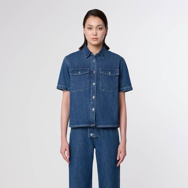 BLITHE - Shirt - Light Weight Cotton/Hemp - Medium Blue