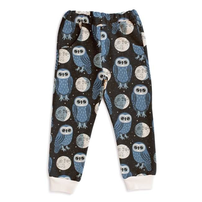 Sweatpants - Midnight Owls Charcoal & Blue