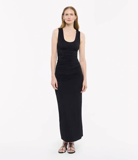 Ruched Tank Dress | Black