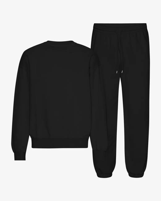 Organic Relaxed Sweatsuit - Deep Black