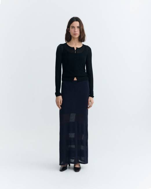 Black transparent knitted top Dim