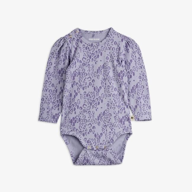 Mini Leopard Puff Sleeve Bodysuit