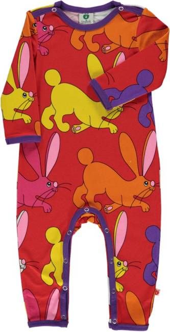 Long-sleeved baby suit with rabbits