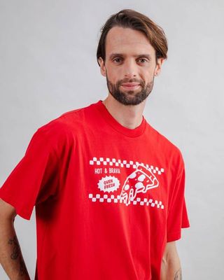 Hot & Brava Pizza Oversize T-shirt Red
