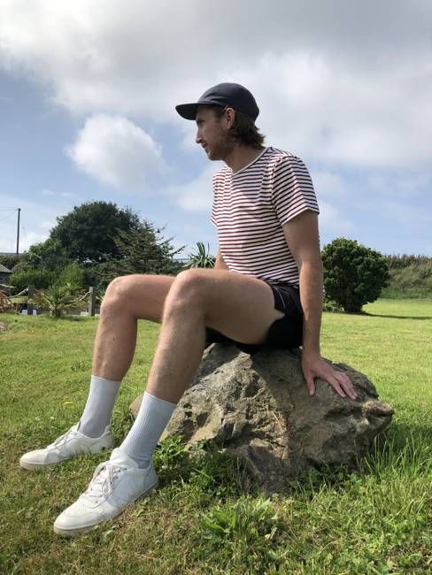 Organic Double wide stripe Tee