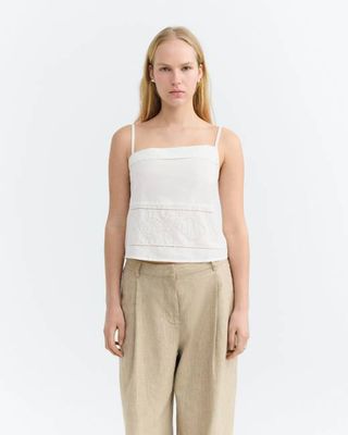 Raida white embroidered top