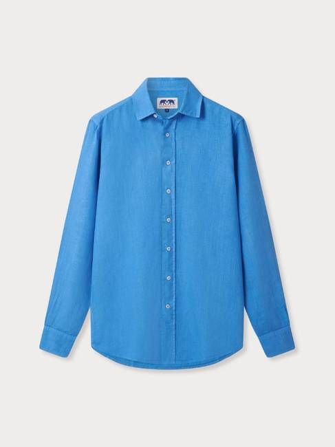 Men's Yacht Blue Abaco Linen Shirt
