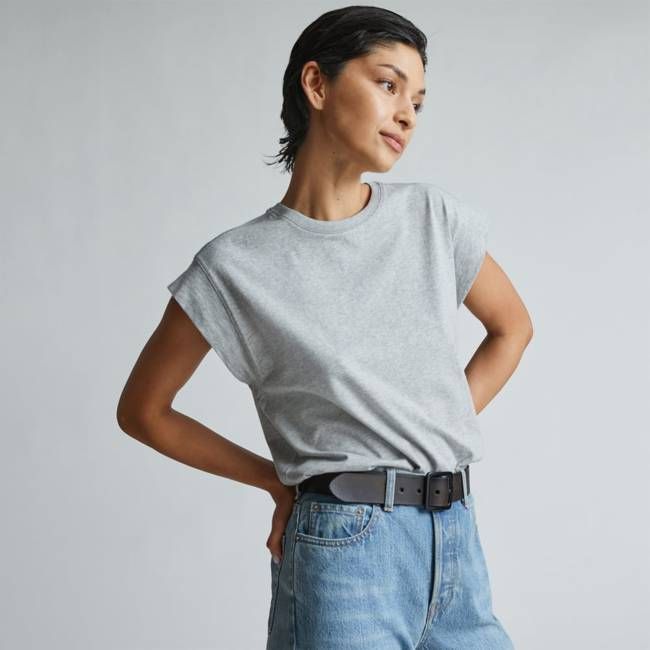 The Muscle Tee in Essential Cotton | Heather Grey