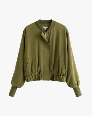 Washable Silk Relaxed Bomber