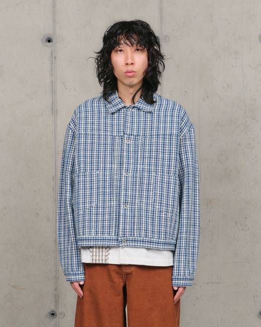 Sundae Jacket - Indigo Check Handloom