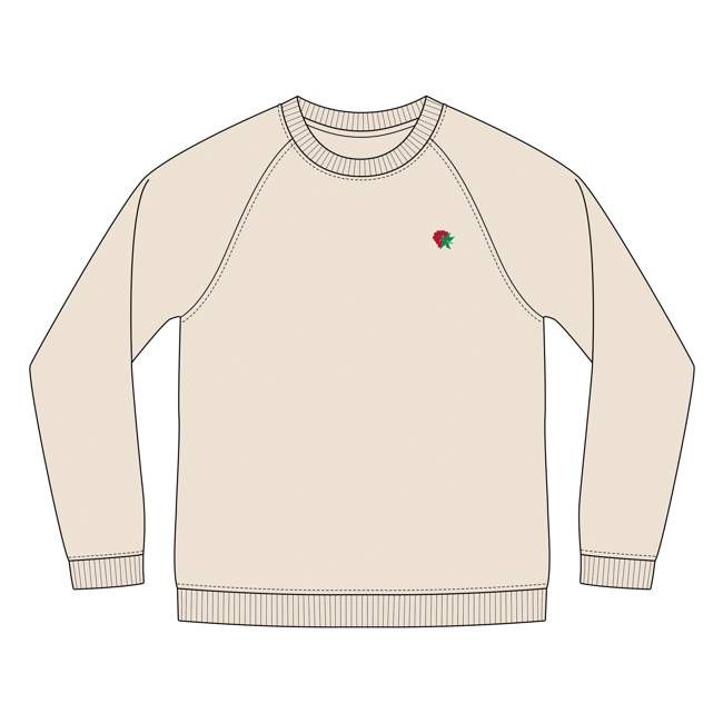 DEDICATED - Sweatshirt Ystad Rasperry Egg White