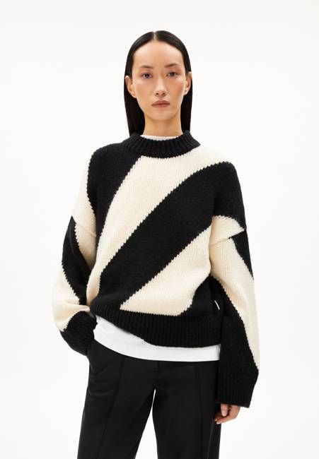 SADNAA STRIPES | oatmilk-black