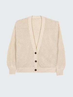 Strickjacke mit offenem Saum für Damen