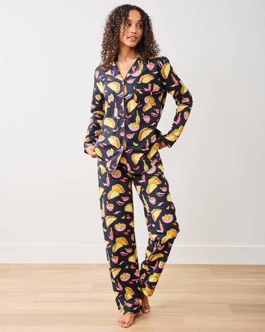 Guac On - Tall Long PJ Set - Lava Rock
