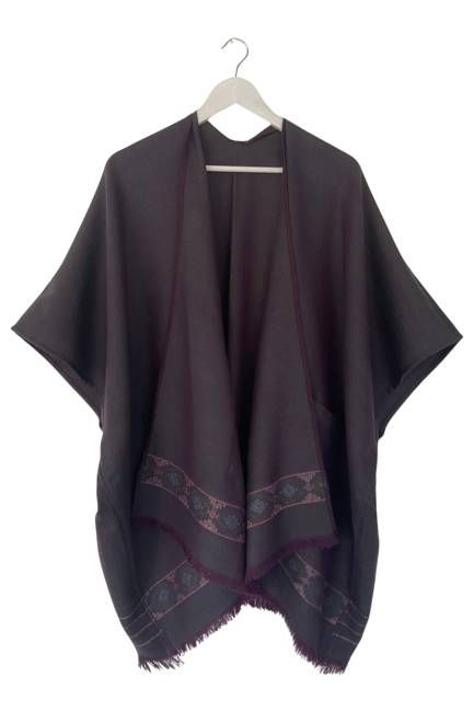 NEW! Light Wool Poncho Trudi Darjeeling