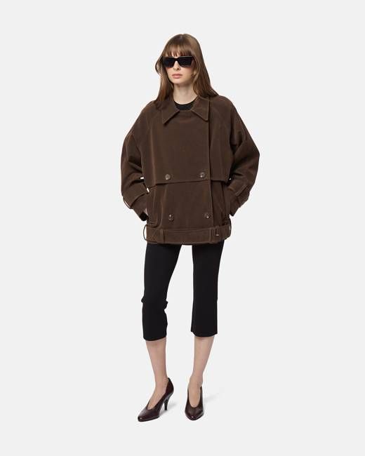 Gaia Sans Suede Short Trench Coat
