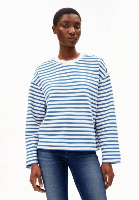 FRANKAA MAARLEN STRIPE SWEAT | undyed-dark morning