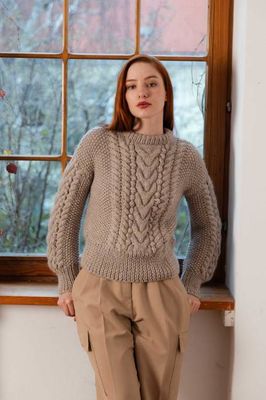 Handmade Alpaca Bubble Knit Sweater