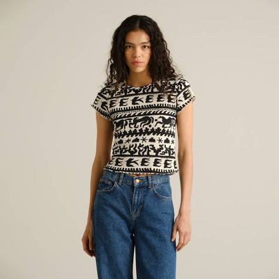DEDICATED - Rib Top Ven Beach Gallop Egg White