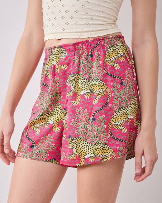 Bagheera - Eco Satin Boyfriend Boxer - Hot Pink