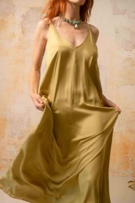 Ecovero Maxi Dress in Soft Olive