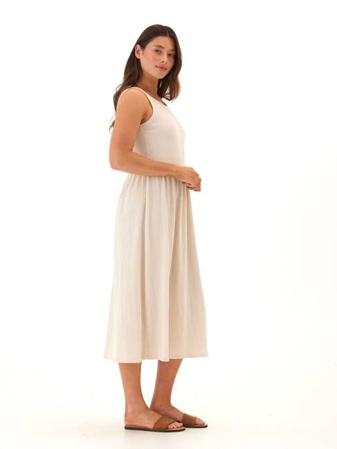 Bridget Smocked Jersey Midi Dress
