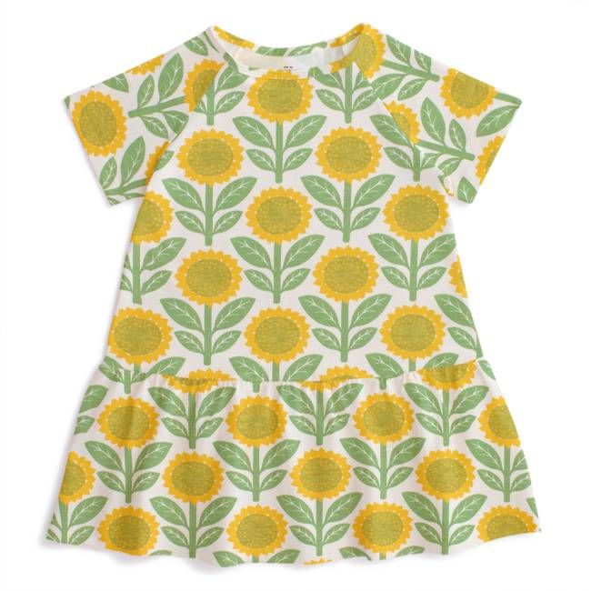Milwaukee Dress - Sunflowers Green