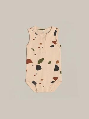Terrazzo Slim Fit Sleeveless Bodysuit