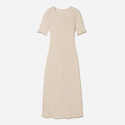 The Open Back Rib Dress | Parchment