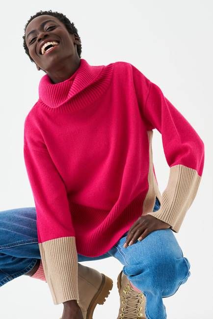 Dawlish Merino Rollneck Boxy Knit